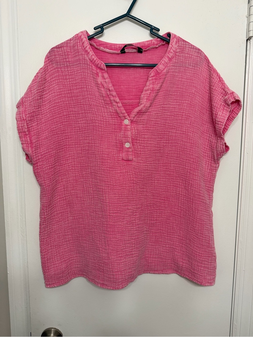 NWOT Pink Button-Front Women's Top